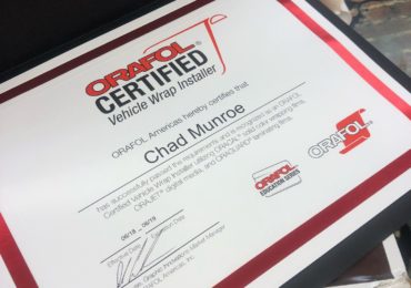 Chad Munroe adds to growing list of industry certifications with Orafol wrap certification